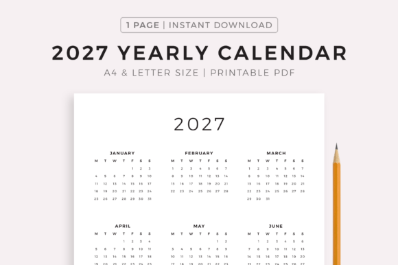 Download 2027 Year Calendar Printable - Calendar printable Collection
