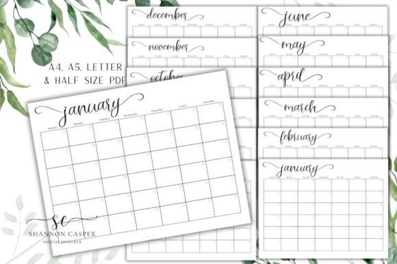 Download Blank Monthly Calendar Printable - Calendar printable Collection