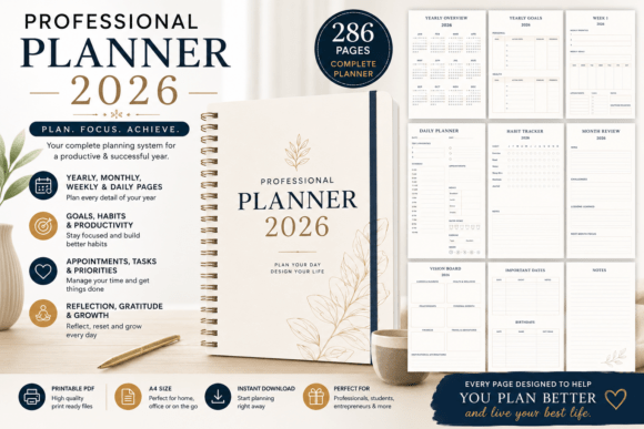 Download Professional Planner 2026 Printable - Premium Resources