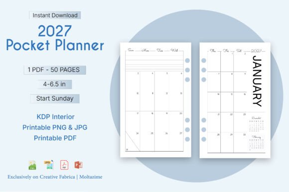 Download 2027 Pocket Calendar Printable - Calendar printable Collection