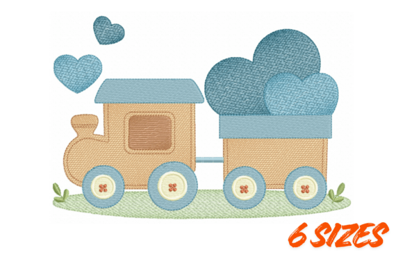 Download Baby Train Embroidery Design Template - Design template Collection