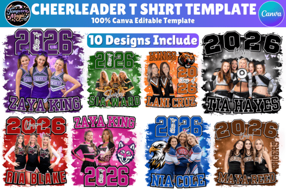 Download Cheerleader T Shirt Design Template - Design template Collection