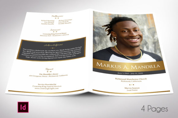 Download Kings Funeral Program Indesign Template - Design template Collection